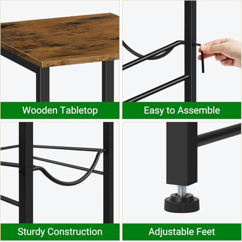 Image of ecofynd 2 Tier Water Dispenser Stand with Top Shelf, Heavy Duty Water Cooler Storage Rack, 20 Litre Engineered Wood & Metal Bottle Holder for Home & Kitchen, Office, School, Hospitals, Restaurants