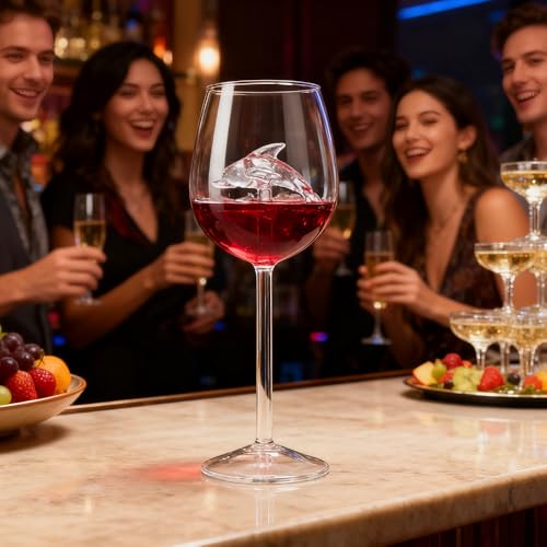Verre à vin rouge dauphin intérieur 300ml, gobelet à pied pour cocktail et jus de fruits - 3