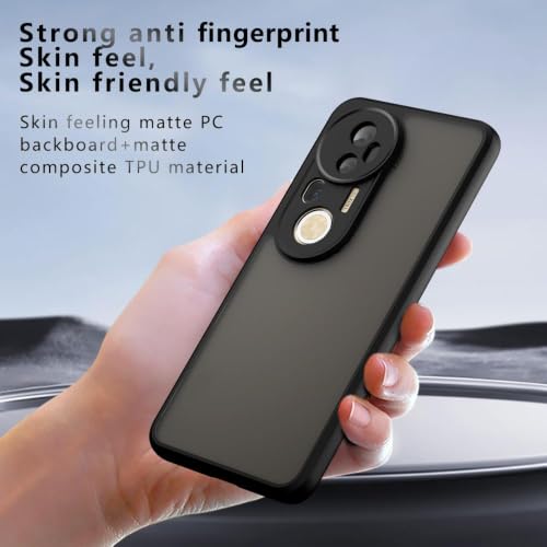 Image of Phone Case for Vivo T4 Ultra 5G, Matte PC+TPU Back Cover, Air Bag Corner Protection, Anti-Fingerprint, Micro Arc Edge, Never Turns Yellow, Camera Lens Guard, Black