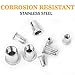 VIGRUE 205PCS 304 Stainless Steel Rivet Nut Assort Set Flat Head Threaded Rivetnut Insert Nutserts Assortment Kit(M3| M4| M5| M6| M8| M10)