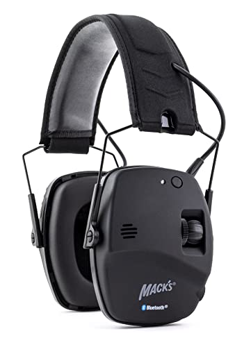 Mack's Electronic Hearing Earmuffs with Bluetooth Wireless Technology - Headphones for Sound Amplification, Music Streaming, Hearing Protection, Video Conferencing, Loud Noise and Phone Calls