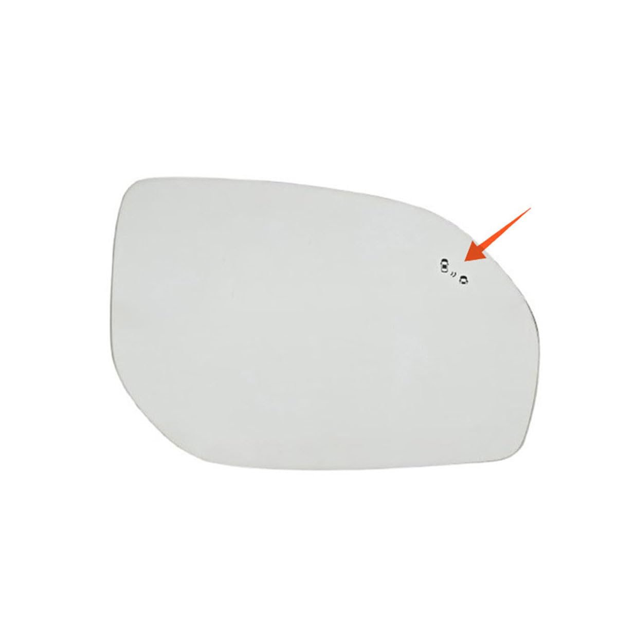 ZXBL Side Wing Mirror Glass for HYUNDAI SANTA FE 2015-2018 Heated BSD, Left Right Anti-Glare Tinted Car Door Wing Mirror Replacement Rearview Mirror Glass,Right