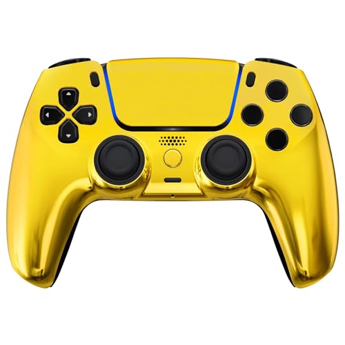 Image of Custom Controllerzz Custom Wireless Controller Compatible with PS5 - Multiple Designs Available (Gold Chrome)