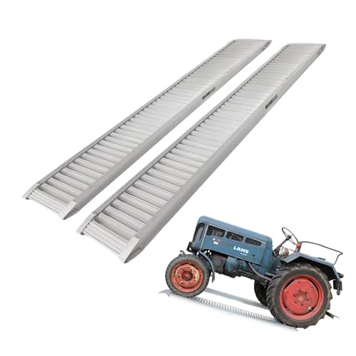 TRUTZHOLM 2 x Profi Schwerlastrampe 200 cm Traglast 2000 kg Alu grau Verladerampe Auffahrrampe