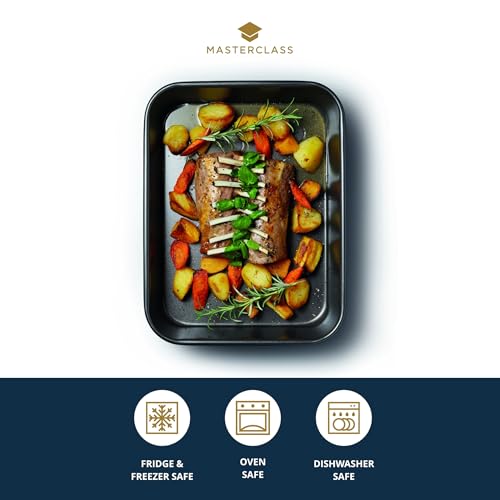 MasterClass Large Roasting Tin,Deep with PTFE, PFOA and BPA Free Non Stick, Grey, 39 x 28 x 7 cm - Image 4