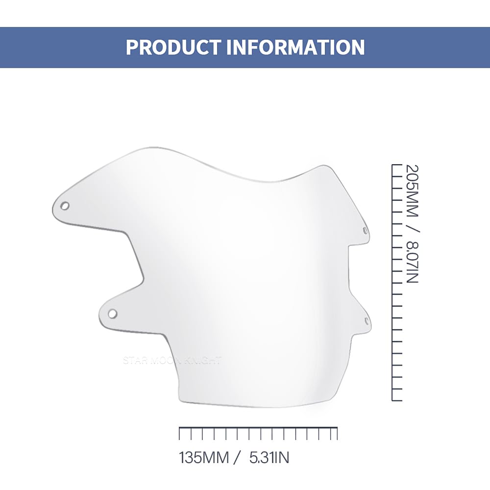 Yemanren-KK Motorcycle Headlamp Guard Grille Headlight Protector Cover For YAMAHA Tenere 700 2019 2020 2021 2022 Accessories (Transparent)