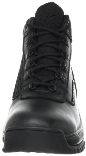 Men’s Tactical Waterproof Work Boots Air-Tac Mid 6” with Zipper - Oil & Slip Resistant Black Leather Boots2