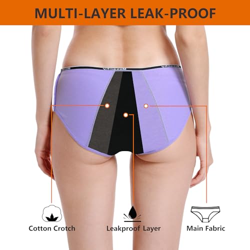 Image of Teens Girls Period Underwear Kids Period Panties Menstrual Leakproof Protective Underwear for Teens Cotton Briefs