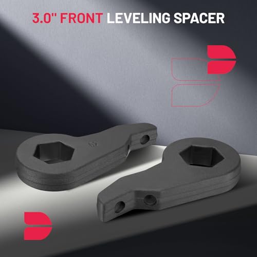 Image of BDFHYK 3 inch Front Leveling Lift Kits Compatible with 1999-2007 Chevy Silverado 1500 4WD, GMC Sierra 1500 4WD, Dynofit 1-3 Inch Adjustable Suspension Leveling Lift Kits for Tahoe 1500