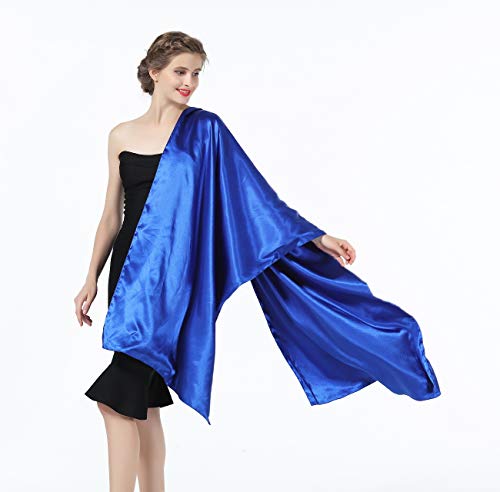 Satin Warp Scarf Shawl Bridal Stole Wedding Silky Shrug for Women's Evening Prom Party 5