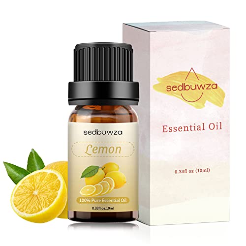 Sedbuwza Lemon Essential Oil, 100% Pure Organic Lemon Aromatherapy Gift Oil For Diffuser, Humidifier, Soap, Candle, Perfume #TOP7