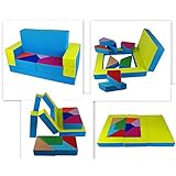 schlafsofa blau weiß gestreift Ideal für Ihr Kind - zum Sitzen, Liegen oder Spielen.