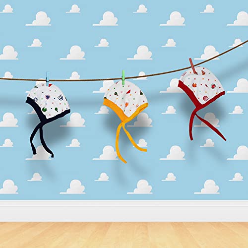 Image of New Born Baby Girls & Boys Finest Hosiery Cotton Double Layer Knot Caps Set /Infant /Hat /Toppi /Kan Topi (Pack of 3) (9-12 Months) Multicolour