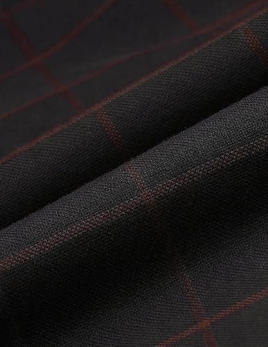 Image of U.S.Polo Association Men's Tailored Fit Windowpane Checked Shirt (USSHT3027 Dark Brown 48)