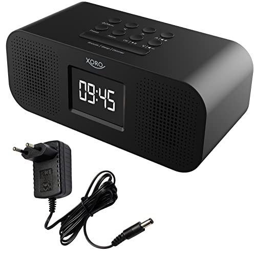 Cyfrowe radio internetowe Wi-Fi XORO HMT 425 Basic z kolorowym wyświetlaczem o przekątnej 2,8", podcastem, odtwarzaczem multimedialnym USB, symulacją stacji FM/DAB+, budzik