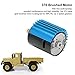370 Brushed Motor with Heat Sink 2 Speed Metal Gear Brushed Motor with Heat Sink for WPL RC Car(Blue) Sportinggoods Car Model Accessories