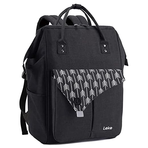 Lekesky Sac à Dos Ordinateur 15.6 Pouces Grande Imperméable Sac à Dos pour Voyages, Travail ou Université Convient Hommes et Femmes, Noir