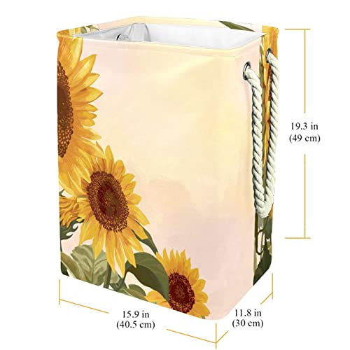Panier à linge tournesol en fleurs grand volume lavable - 4