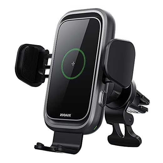 [Upgraded Version] ZOOAUX Wireless Car Charger,15W Qi Fast Charging Auto-Clamping Air Vent Mount Phone Holder,Built-in Cooling Fan for iPhone 13/13 mini/12/11/XR/X/8,Samsung S22/S21/S10/S9/S8 and More