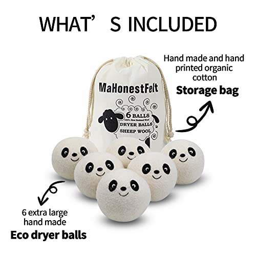 Mahonestfelt Wool Dryer Balls - Natural Fabric Softener thumb #4