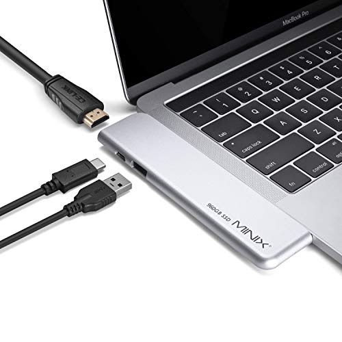 MINIX SD9 Type-c storage con hub USB-C HDMI 4K a 60Hz | Thunderbolt 3 | USB 3.0 solo per MacBook Pro e MacBook Air, argento, venduto da MINIX Technology Limited