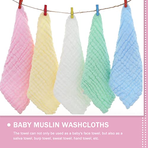 Kisangel 5 Pçs Panos De Musselina Para Bebê Pano De Algodão Para Arroto Panos De Mão Panos De Arroto