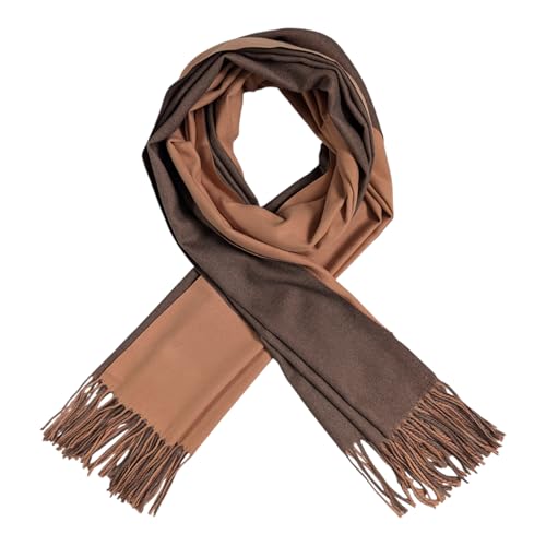Dual Color Scarf with Cashmere Feel