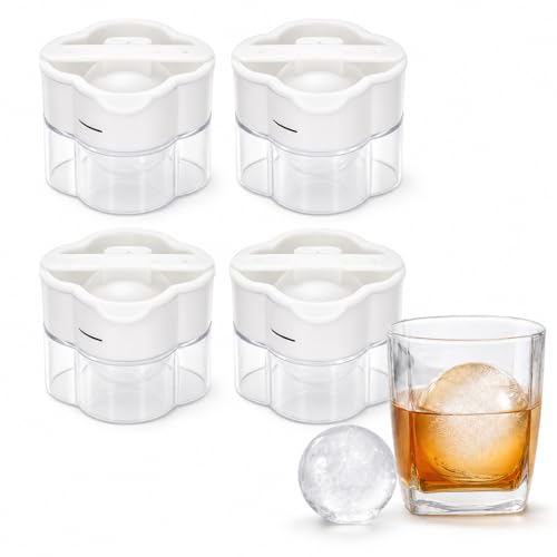 Moldes para hielo redondos de silicona 4 unidades miniatura 1