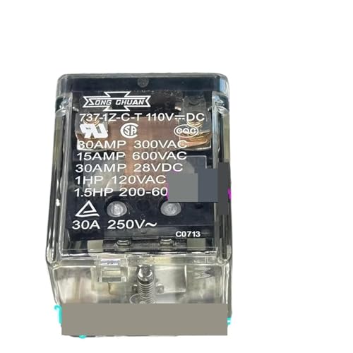 1 relé 737-1Z-CT de 110 V CC, relé intermedio de 6 pines, 110 V, 30 A