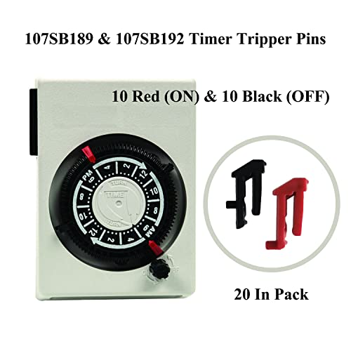 Oem 107Sb189 107Sb192 On/Off Plastic Switch Trippers For Intermatic Cycle Timer - Hb, Sb, Al Series, 10Red And 10Black Red, Black #TOP5