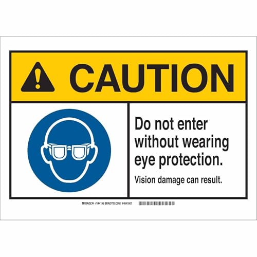Panneau de protection personnelle durable en aluminium Brady pour zones industrielles