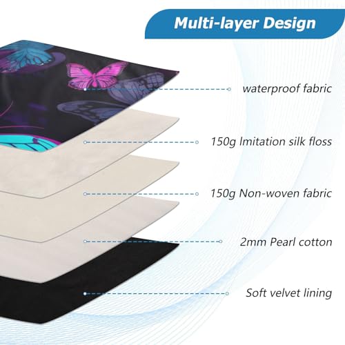 Funda para laptop 13-14 pulgadas con diseño mariposas coloridas miniatura 4