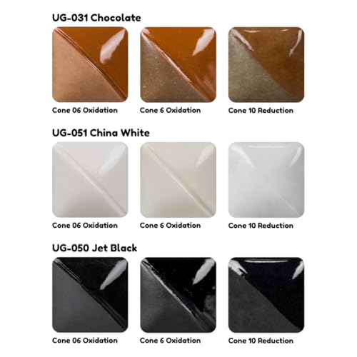 Mayco Fundamentals Underglazes Kit #1 (UGKIT1), 12 Assorted Colors in 2 oz. (59 mL) Jars, Mixable Low/Mid-High Fire Cone 06-10 (UG) Liquid Ceramic Pottery Underglazes for Wet/Unfired Clay or Bisque