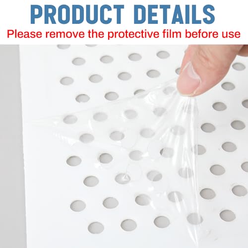 Image of DoubleFill 2 Pack 2' x 2' Plastic Perforated Tiles with 3 /8 inch Holes 24 inch x 24 inch White Drop Ceiling Tiles Plastic Ceiling Grid Covers(3 /8 inch Holes,24 inch X 24 inch,White,4 Pack)