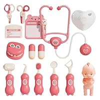 15PCS Doctors Set for Kids CHUNLINLAODA-Kids Doctors Kit Ki/ds Docto/rs Set Case Educational Toys Age 3 Dentist To/ys with Simulation Stethoscope Pretend Docto/r Kit To/ys Medical Playset