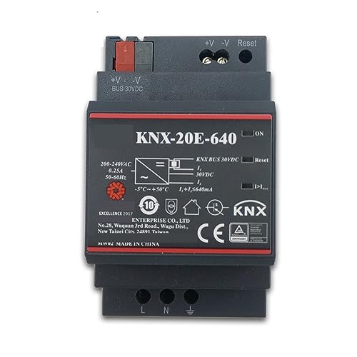 Fuente KNX-20E-640 Mean Well de 30Vdc y 640mA con choke integrado para carril DIN en domótica