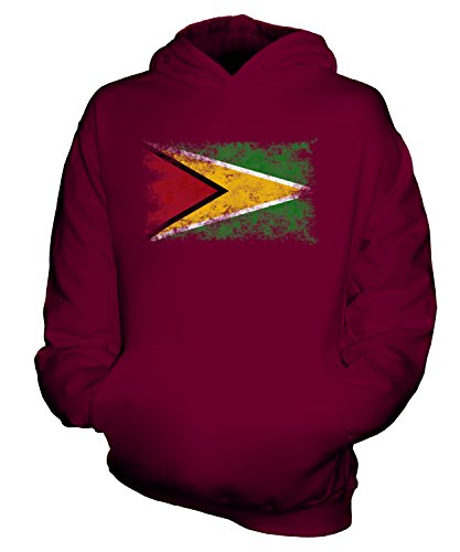 Sweat-shirt à capuche Guyana pour enfant au style rétro avec imprimé délavé