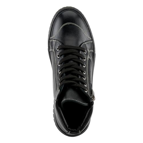 Spring Step Women's LOEVA High-Top Sneakers with Stylish Zipper, Premium Leather, and Faux Fur Lining4