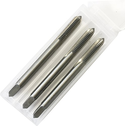 Swordfish 8023 - Alloy Steel Hand Threading Tap Set of 3 pcs Bottoming Plug Taper Uncoated Finish Square End #10-32
