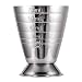 Produktbild Emousport Messbecher für Bar, Cocktail, drei Waagen, aus Edelstahl, praktisches Messbecher, Bar-Werkzeug, Partyzubehör (Silber)