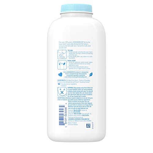 johnson's baby powder cornstarch