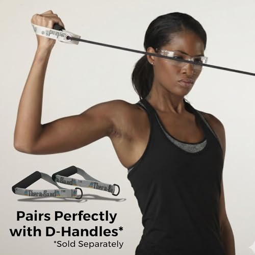 Image of THERABAND Latex Resistance Tubing, Black, Special Heavy Level 5, 25 ft Roll, Professional Grade for Upper and Lower Body Workouts, Cut-to-Length, Color-Coded Resistance Levels