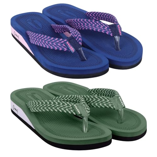 Image of Dashny Women's (1437-1434) |Extra Super Soft Comfortable Slippers |Nevy Brown Casual Slides Slippers