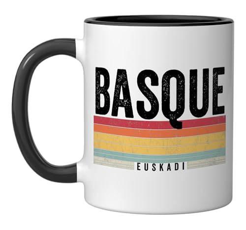 Basque, Basque Country Vintage Sunset, Euskadi Basque Ceramic Mug, Black/White