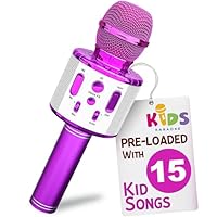 Move2Play, Kids Karaoke Microphone | Includes Pre-Loaded Songs & Bluetooth | Kids Birthday Party Gift | Toy for All Ages 2, 3, 4, 5, 6+ Year Old Girls, Boys & Toddlers