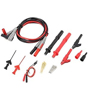 Solomi Test Leads Set, Elektronische Digitale Multimeter Banaan Plug Test Leads Kabel met Krokodil Clips Vervangbare…