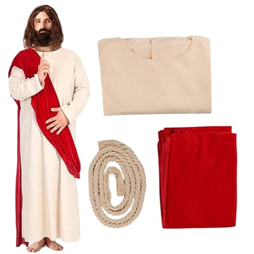 Robe de Jésus et costume biblique adulte avec accessoires de taille