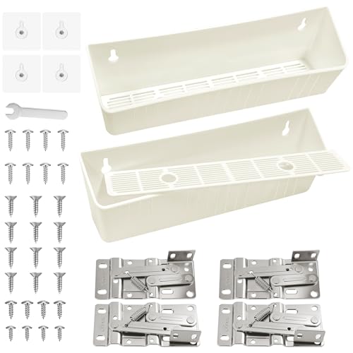 Image of 11 inch Tip-Out Plastic Sink Trays + Newly Steel Sink Tip Out Tray Hinges