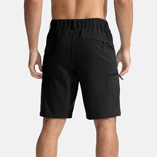 Shorts clásicos cargo para hombre con bolsillos con cierre miniatura 5