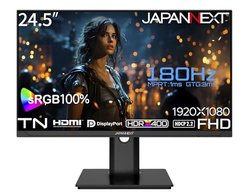 180hz 24サイズモニター Amazon.co.jp: JAPANNEXT 24.5インチ ゲーミングモニター 180Hz